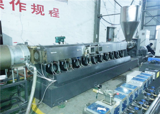 Cina 120 Mm Plastik Recycling Single Screw Extruder Dengan Sistem Pelletizing Cincin Air pemasok